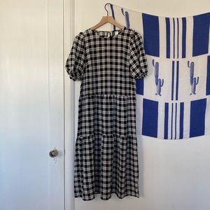 NWT H&M puff sleeve midi dress